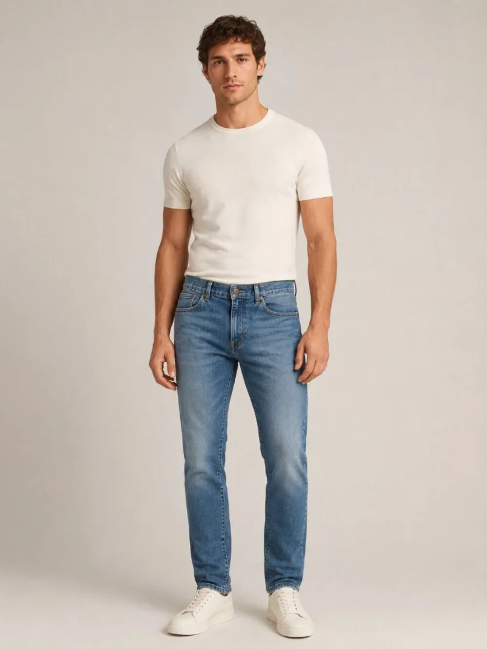Five Four Straight Leg Jeans Medium Wash Blue Size 33